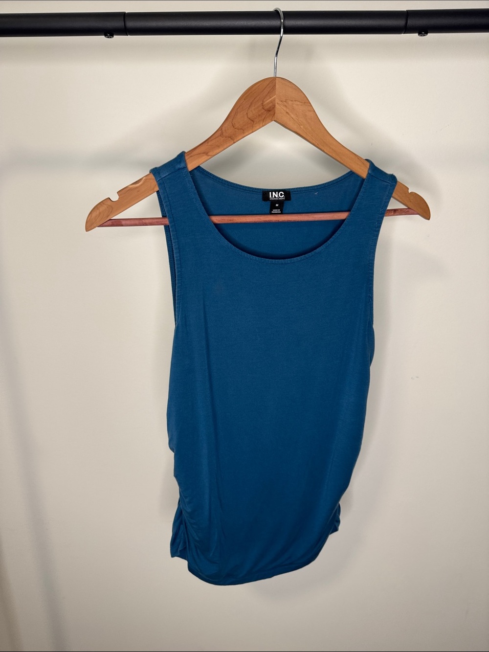 INC International Concepts Teal Blue Scoop Neck Tank
